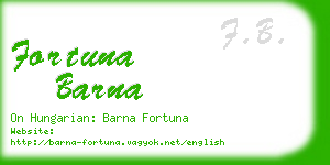 fortuna barna business card